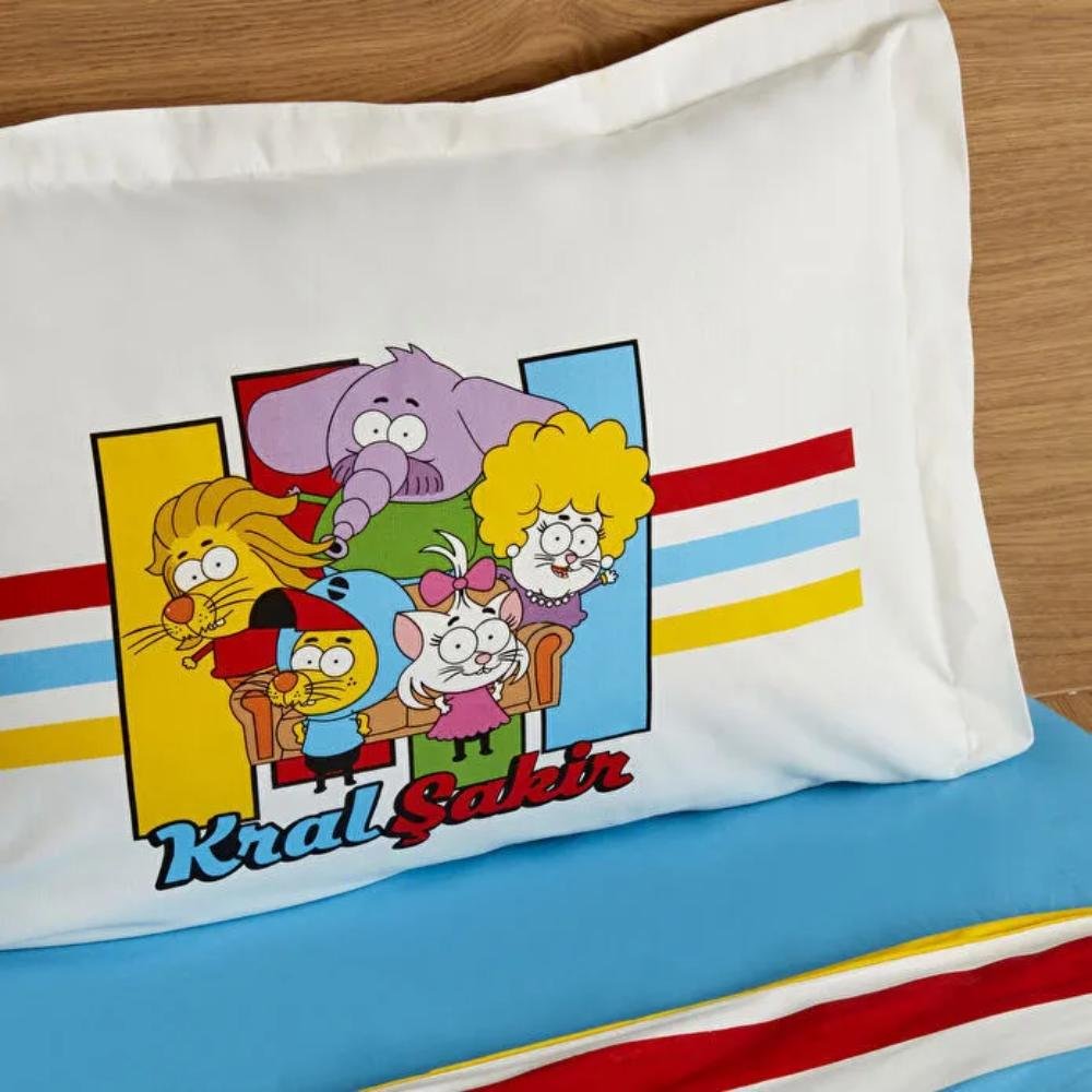 Karaca Home "Close Friends" 100% Cotton Single Duvet Cover Set 160x220 cm, 200.22.14.0391