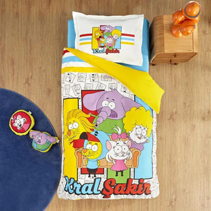 Karaca Home "Close Friends" 100% Cotton Single Duvet Cover Set 160x220 cm, 200.22.14.0391