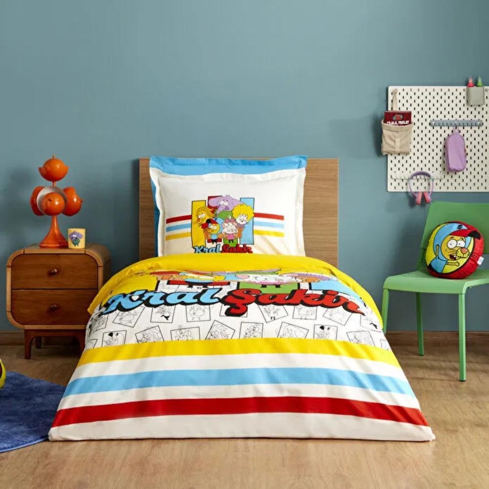 Karaca Home "Close Friends" 100% Cotton Single Duvet Cover Set 160x220 cm, 200.22.14.0391