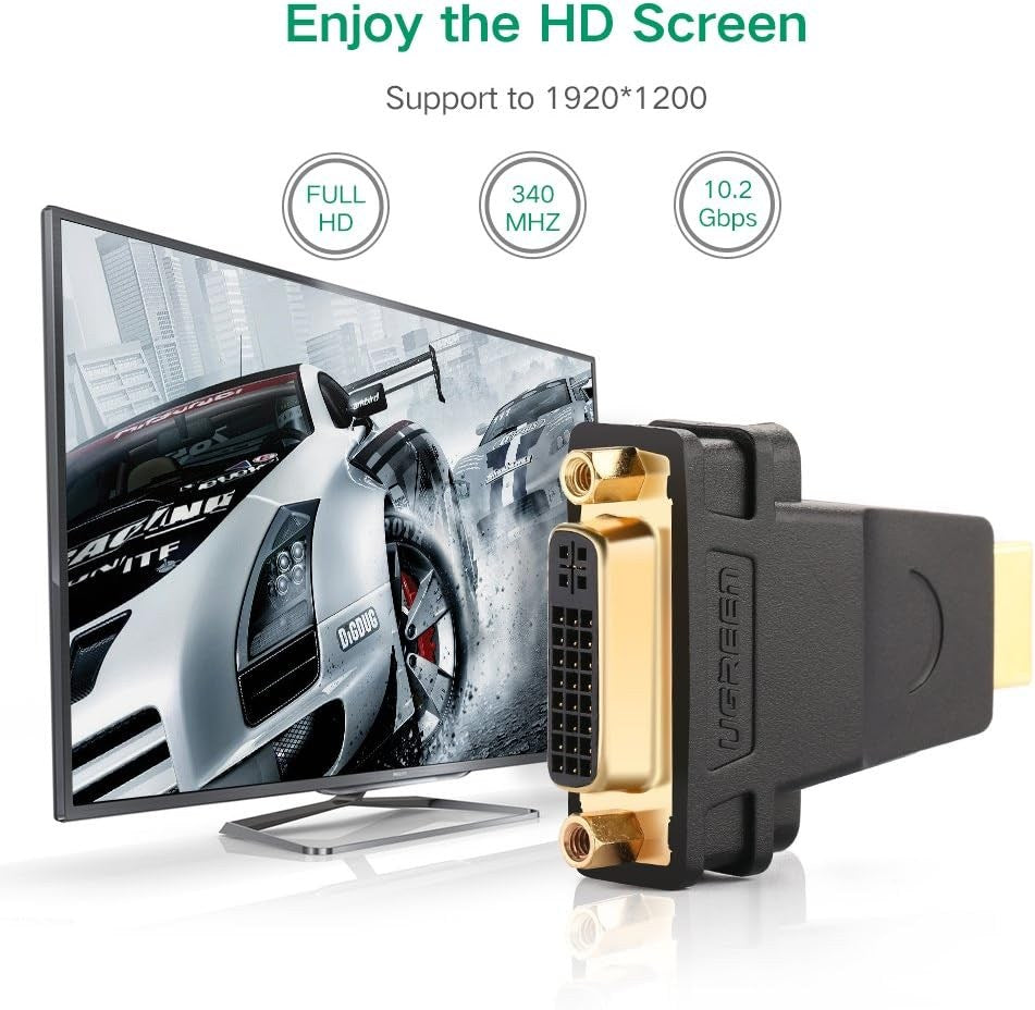 Ugreen, Hdmi Male To Dvi (24+5) Female Adapter, Full Hd Resolution Ugreen 20123