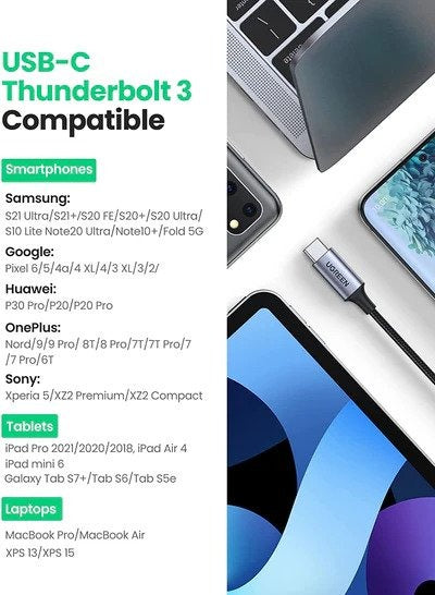 Ugreen, Usb-C Male To 3.5Mm Audio Cable, 1M, Hi-Fi Sound Quality, Flexible & Durable Ugreen Cm450 - 20192