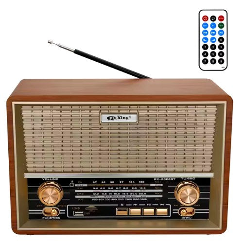 Wooden Radio With Remote Control, Bluetooth Speaker 2020Bt