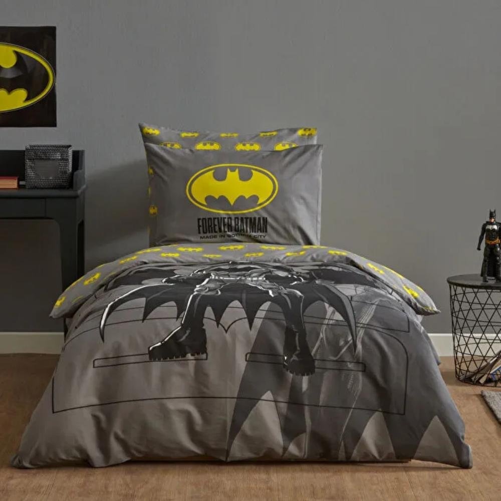 Karaca Home Batman Dark Knight 100% Cotton Single Duvet Cover Set 160x220 cm, 203.06.01.0012