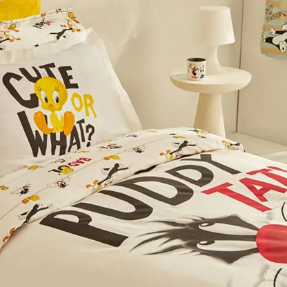 Karaca Home Looney Tunes Best Friends 100% Cotton Single Duvet Cover Set 160x220 cm , 203.12.01.0006