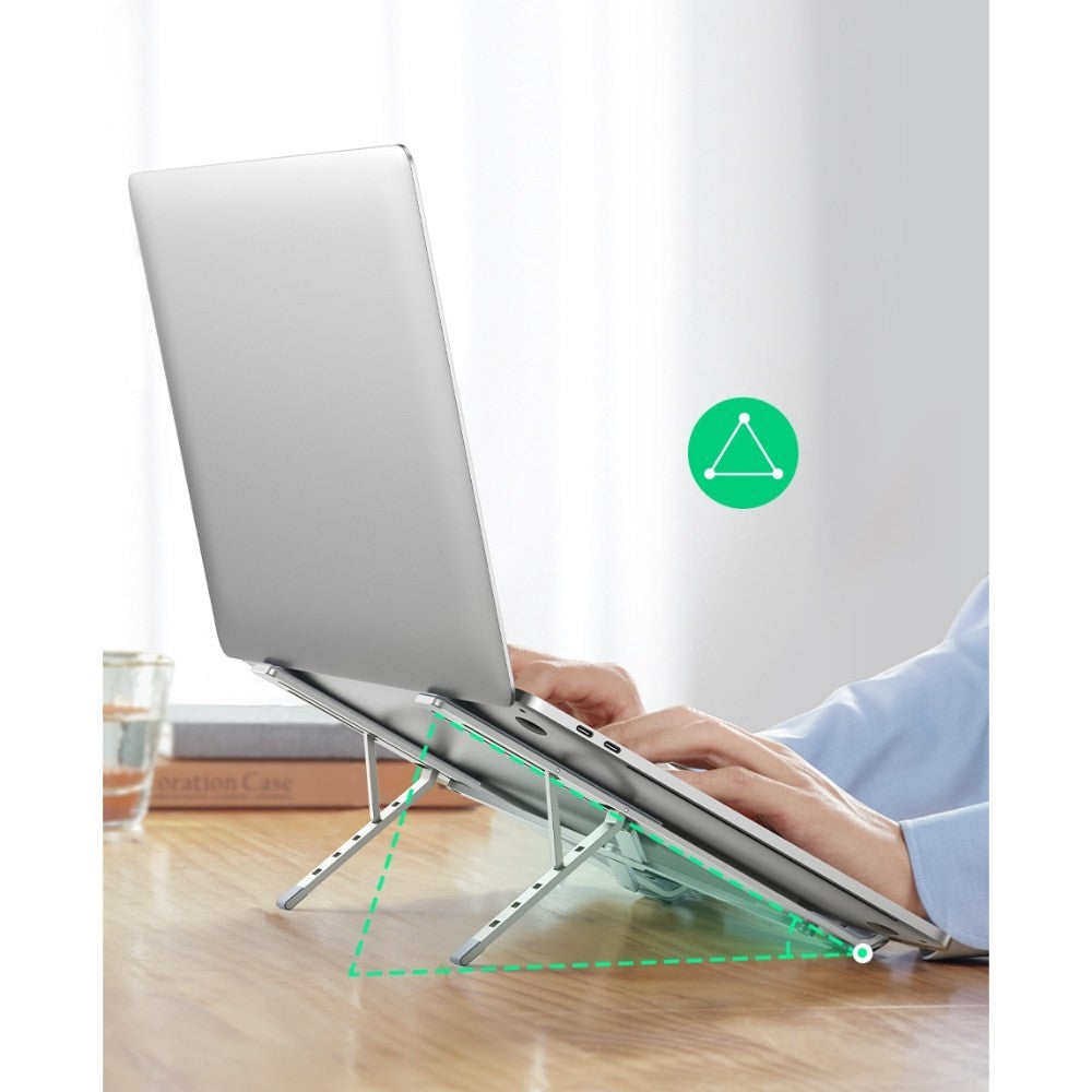 Ugreen, Aluminum Laptop Stand Riser, Multiangle, Adjustable, Foldable & Ergonomic Design + Free Pocket