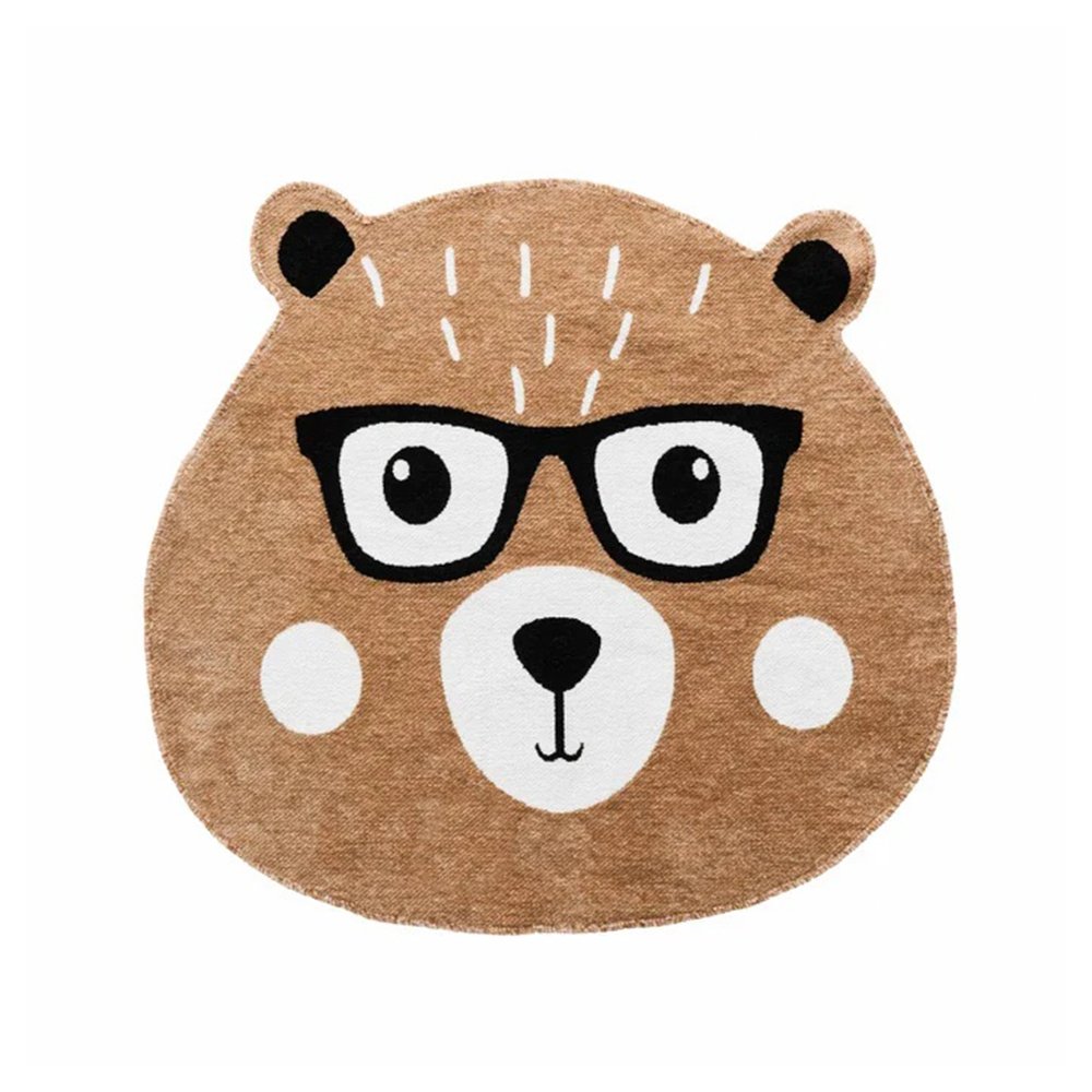 Karaca Cashmere Carpet Nature Lover Recyclable Lovely Friends Bear 120x100cm, 210.01.01.0001