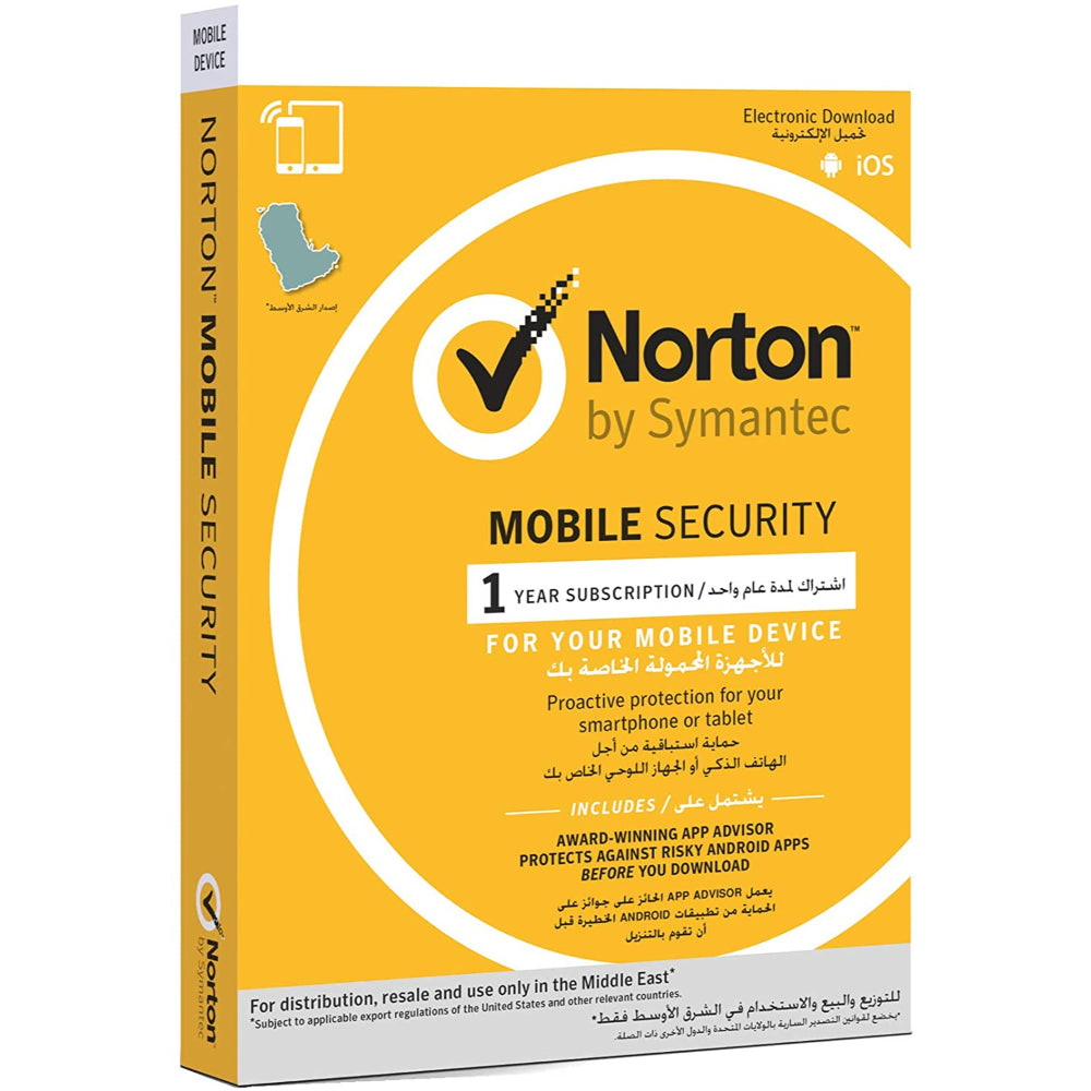 Norton, Mobile Security - Android And Iphone, Key Code Download, (1 Device, 1 Year Subscription), 21377344
