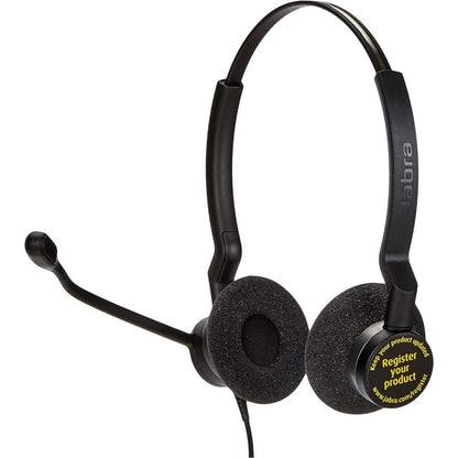 Jabra, BIZ 2300 Duo QD QD (Quick Disconnect) Wired Professional Call Center Headset-Delivers HD Voice Using Noise Cancelling Microphone, Boom arm rotates 360 Degrees, light weight, All Day Comfort