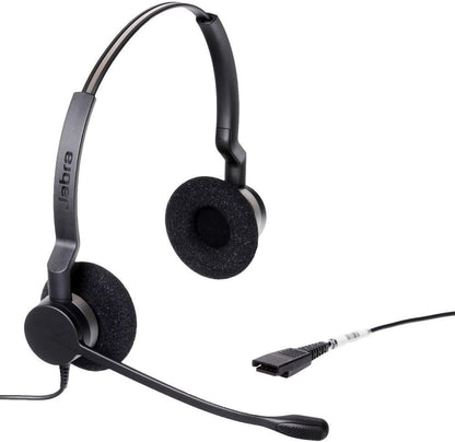 Jabra, BIZ 2300 Duo QD QD (Quick Disconnect) Wired Professional Call Center Headset-Delivers HD Voice Using Noise Cancelling Microphone, Boom arm rotates 360 Degrees, light weight, All Day Comfort