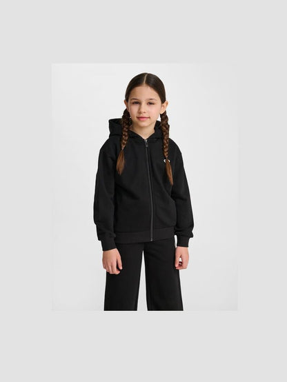 HUMMEL- hmlJR LOOSE ZIP HOODIE BEE