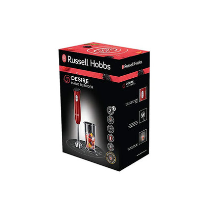 Russell Hobbs Hand Blender 500W, 2 Speed Levels + Pulse Stainless Steel Blades, 0.5L Container, 24690-56