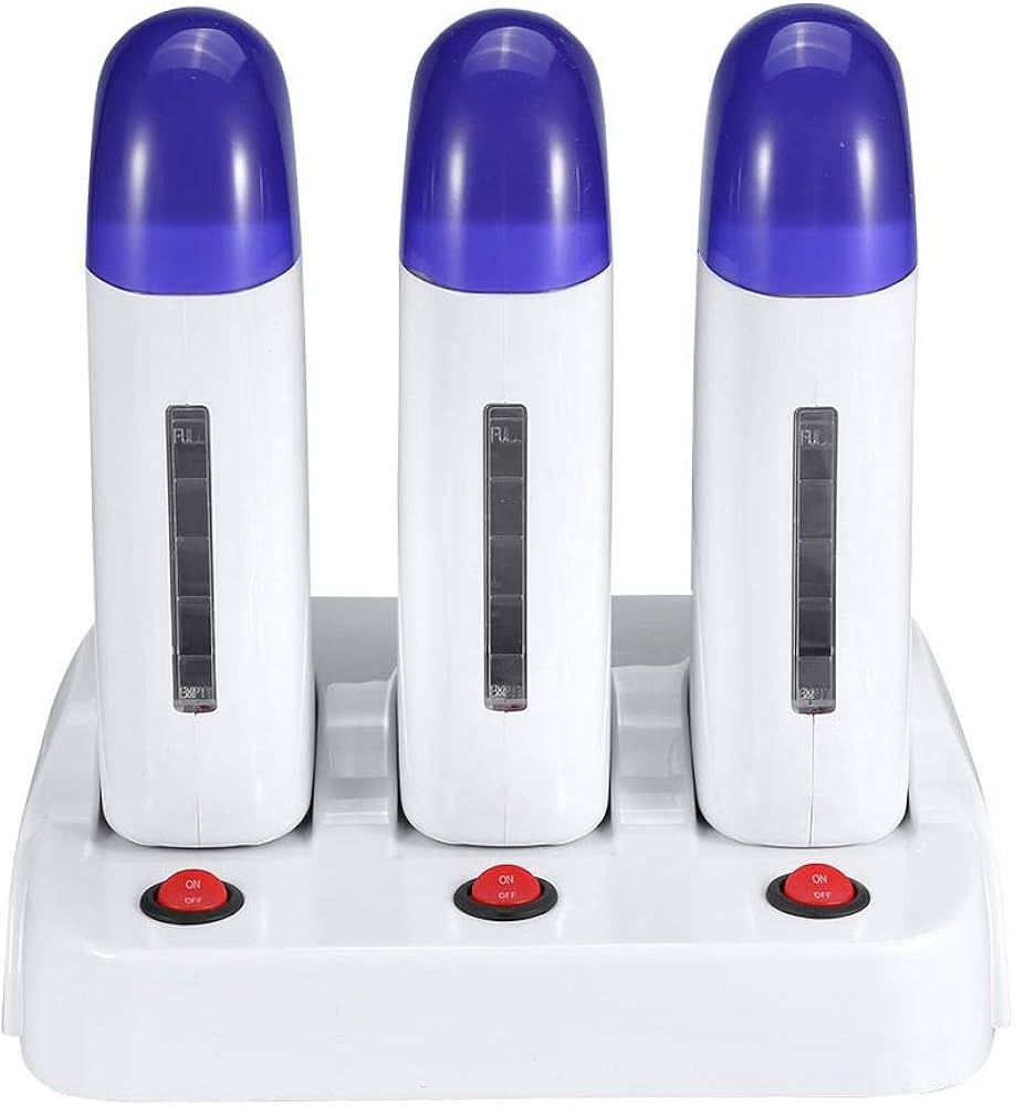 La Perla Tech, 3 Roll on Wax Warmer,Wax Warmer For Rolling,Waxing Roller Cartridge Wax Depilatory Roller Warmer Heater Waxing Body Hair Removal Machine