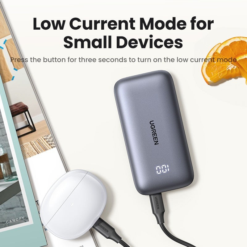 Ugreen, Airline Approved, Dual Port 10000Mah Ultra Slim Quick Charging 30W Power Bank With Digital Display Ugreen Pb502 - 25185