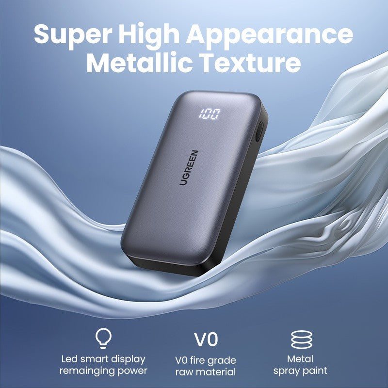Ugreen, Airline Approved, Dual Port 10000Mah Ultra Slim Quick Charging 30W Power Bank With Digital Display Ugreen Pb502 - 25185