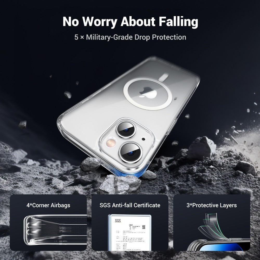 Crystal Transparent Magnetic Protective Case For Iphone 15 Plus Ugreen - 25397