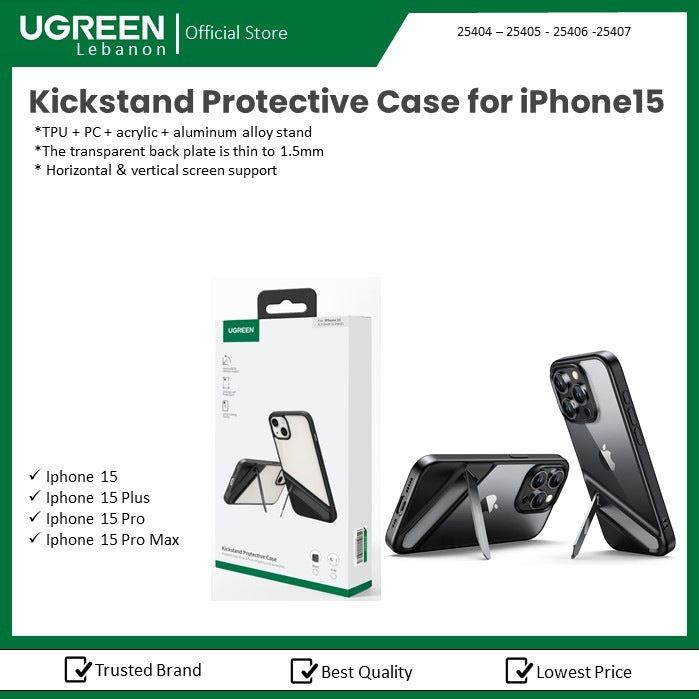 Kickstand Protective Case For Iphone 15 Pro Max Ugreen - 25407
