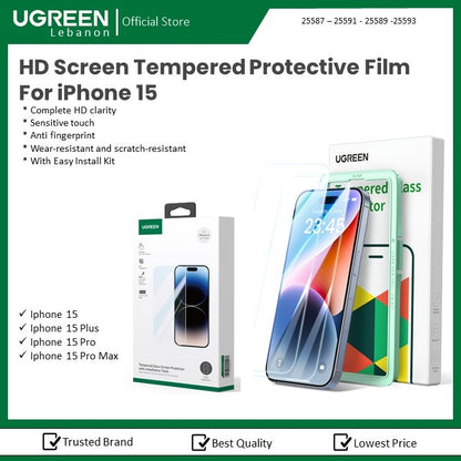 Hd Screen Tempered Protective Film For Iphone 15 Pro Max Ugreen - 25593