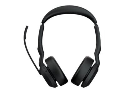 Jabra, Evolve2 55 MS Stereo Wireless Professional Headset With Advanced Active Noise Cancellation + Link 380c Wireless Dongle - Features AirComfort Technology, Noise-Cancelling Mics & Active Noise Cancellation - MS Teams Certified, Works with Other Platfo