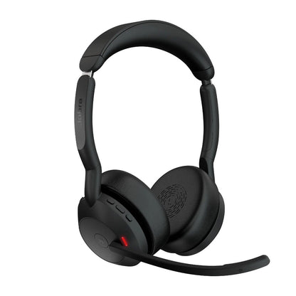 Jabra, Evolve2 55  MS Stereo Wireless Professional Headset With Active Noise Cancellation + Link 380a Wireless Dongle - Features AirComfort Technology, Noise-Cancelling Mics & Active Noise Cancellation - MS Teams Certified, Works with Other Platforms - Bl