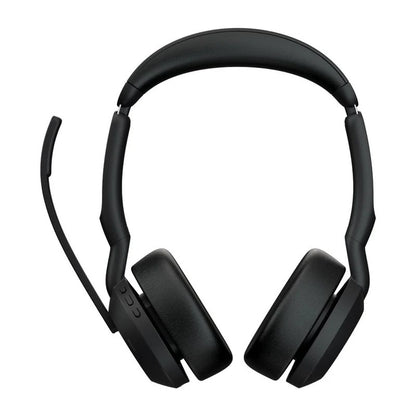 Jabra, Evolve2 55  MS Stereo Wireless Professional Headset With Active Noise Cancellation + Link 380a Wireless Dongle - Features AirComfort Technology, Noise-Cancelling Mics & Active Noise Cancellation - MS Teams Certified, Works with Other Platforms - Bl