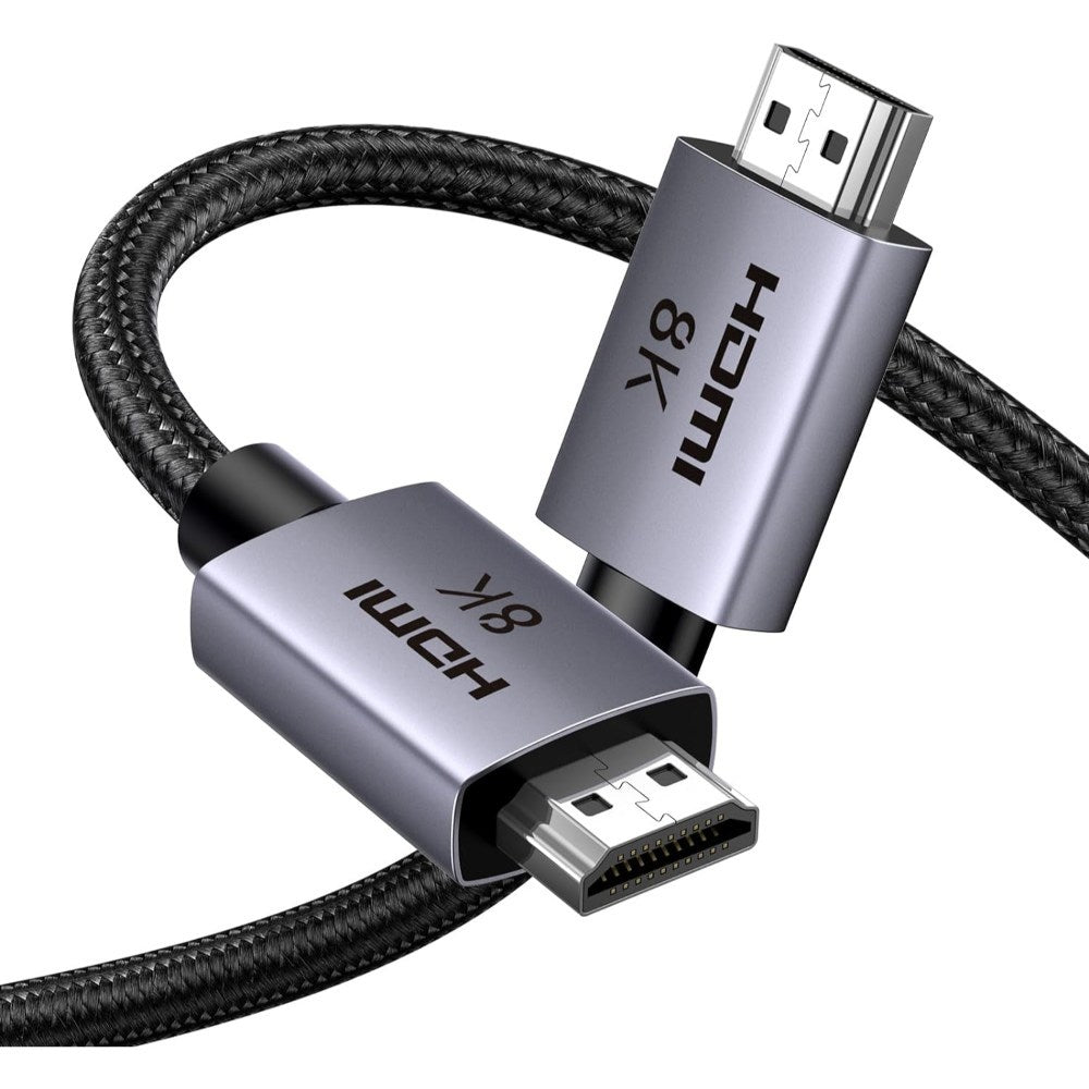 Ugreen, Certified 8K Hdmi 2.1 To Hdmi Cable Braided Up To 244Hz, Aluminum Case + Braided Nylon Cable Hd171 - 25908 - 25911