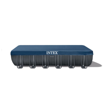 Intex, Rectangular Ultra XTR Frame Above Ground Pool Sand Filter Pump + Accessories 7.3m X 3.6m X 1.3m