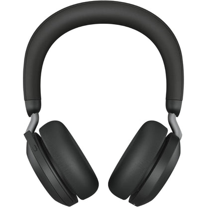 Jabra, Evolve2 75 MS Stereo Black On-Ear Professional wireless PC Headset With Advanced Active Noise Cancellation + Link 380a Wireless Dongle, with 8-Microphone Technology - Dual Foam Stereo Headphones, MS Teams-compatibility
