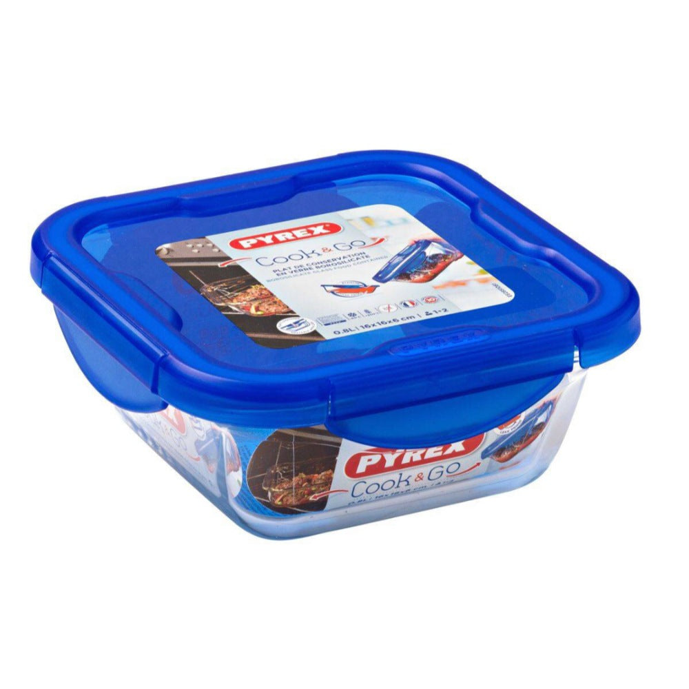 Pyrex, Cook & Go 0.9L Square Leak Proof Bpa Free