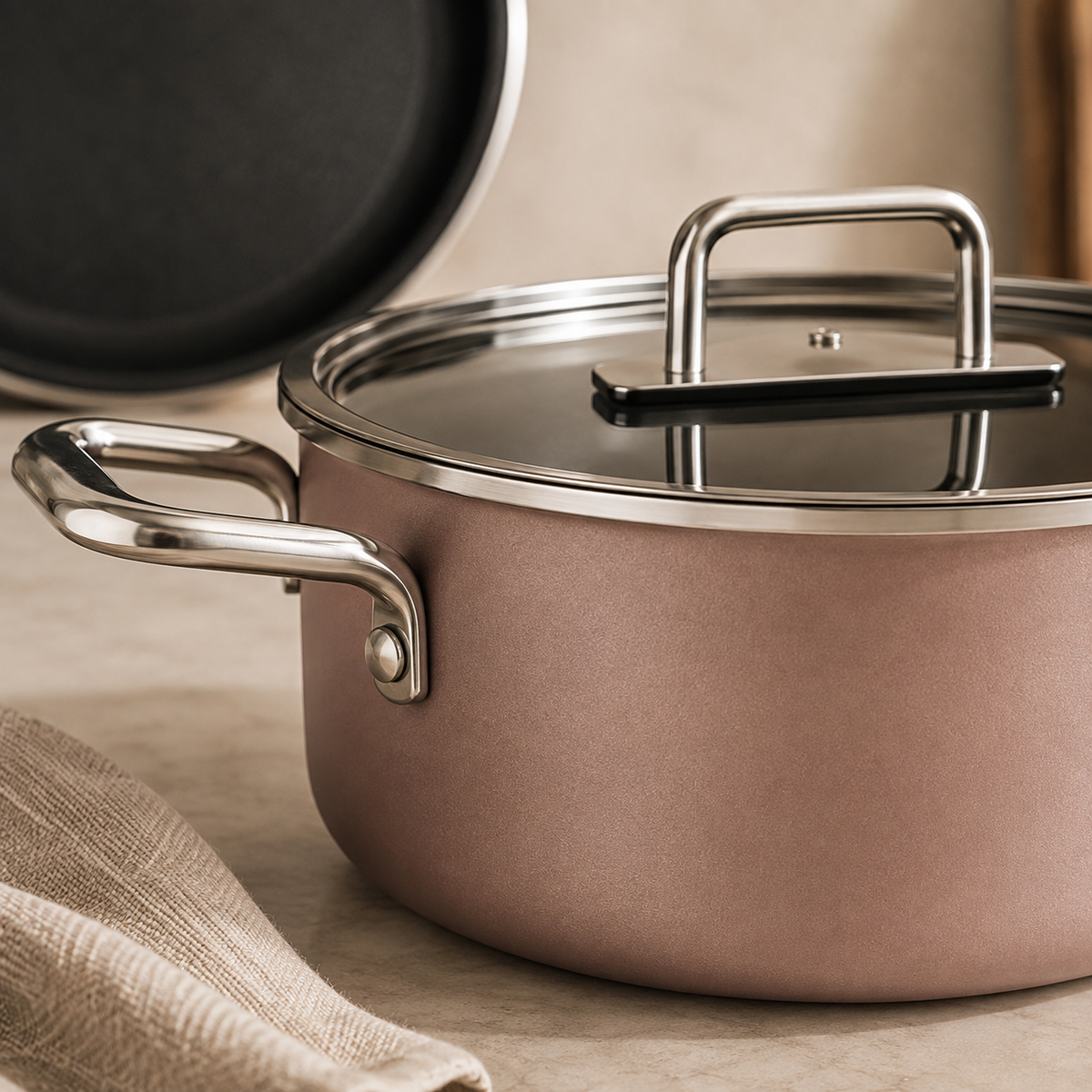 Karaca Mastermaid BioDiamond 9-Piece Cookware Set, 153.03.08.2883