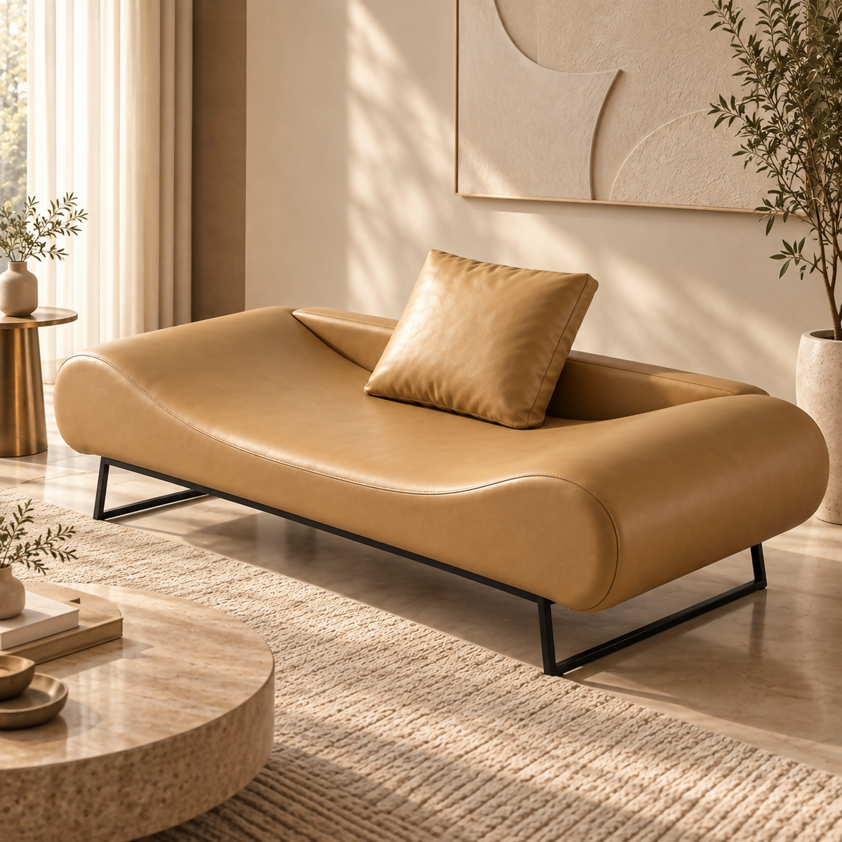 Aurelia Luxury Gold Fabric Sofa | HS236
