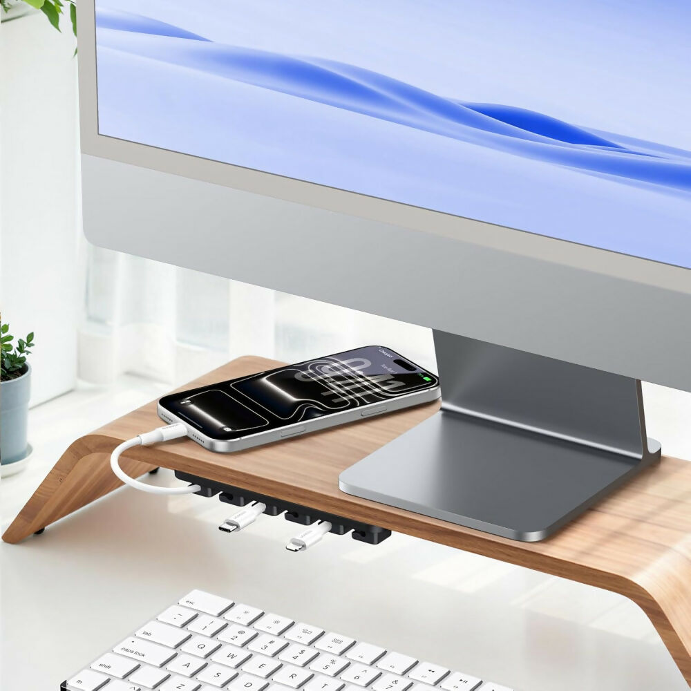UGREEN Magnetic Cable Organizer - Desktop Cord Holder with 6 Silicone Clips & 6N Strong Magnets for Charging Wires - LP987 45097