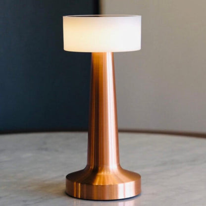 Cordless Rose Gold LED Table Lamp  21 cm, 3 Adjustable Light Levels, SK1951417