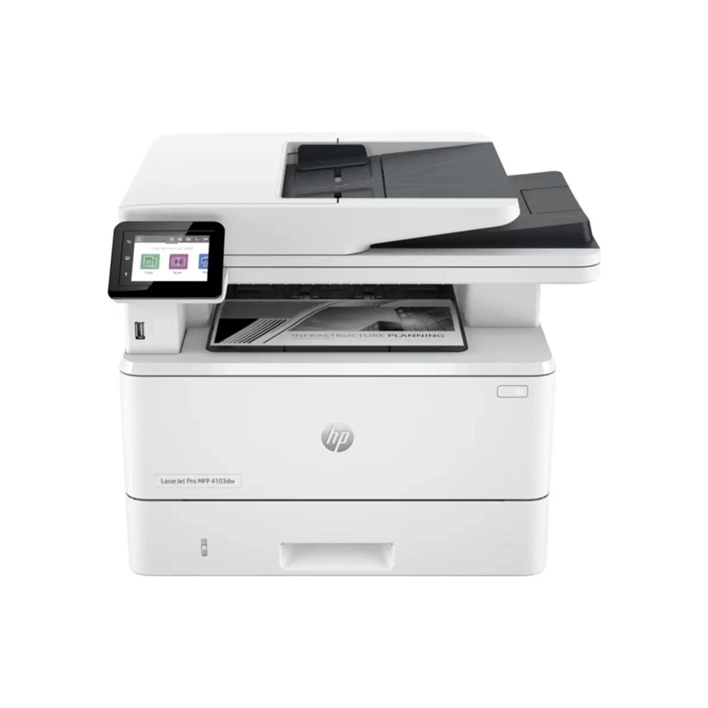 HP, Mono Laserjert Pro Mfp 4103Dw, Print, Scan, Copy, 42Ppm, Res 1200Dpi, 512Mb Memory, Adf, Wireless, Duplex, Airprint, Network, Usb, Duty Cycle 80.000 Pages