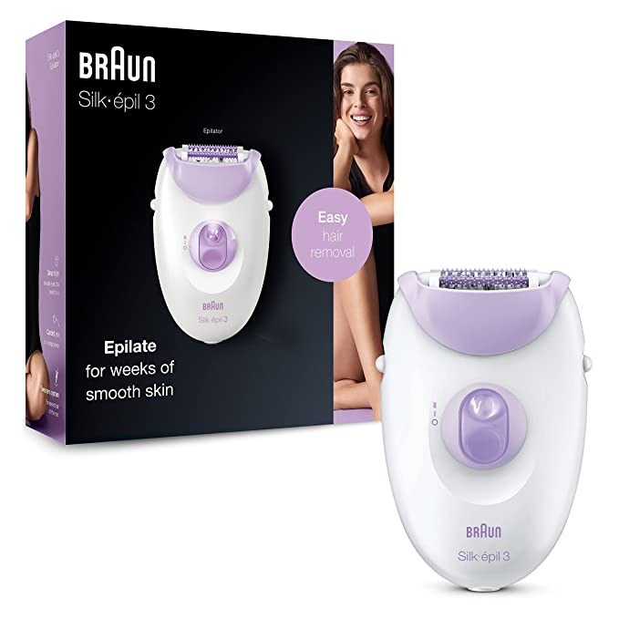 Braun, Silk-Epil 3 3-170 Electric Hair Removal Epilator, White