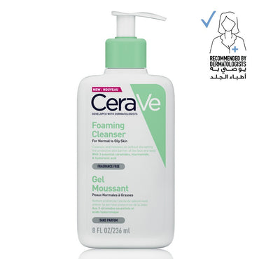 Cerave, Foaming Cleanser for Normal to Oily Skin with Hyaluronic Acid, Available in Different Sizes