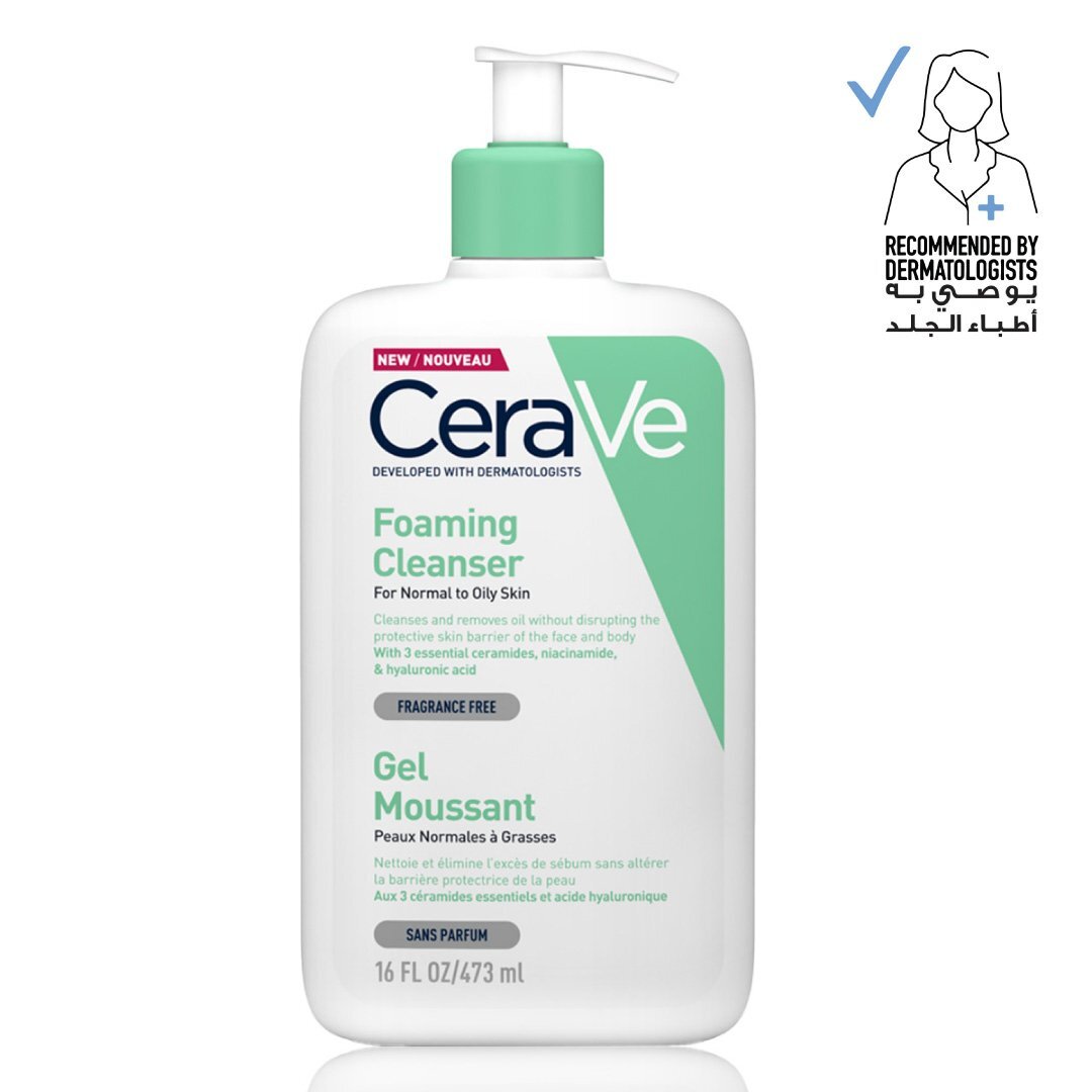 Cerave, Foaming Cleanser for Normal to Oily Skin with Hyaluronic Acid, Available in Different Sizes