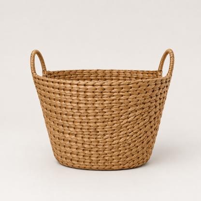 Karaca Home Lora Boho Style Wicker Oval Basket with Handles 40 cm, 300.21.02.0121