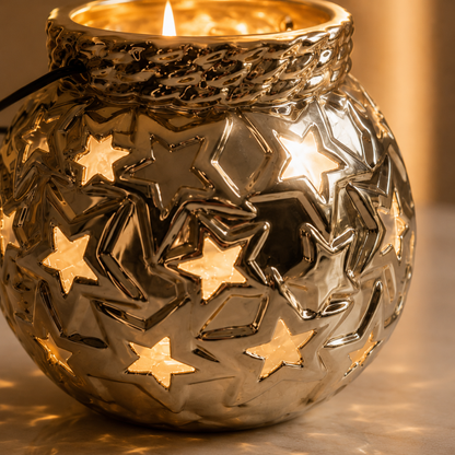 Karaca Home Star Gold Candle Holder 10.5 cm, 300.21.02.0356