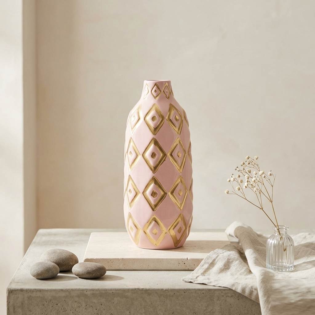 Karaca Home Joyful Pink Vase 30 cm, 300.22.02.0035