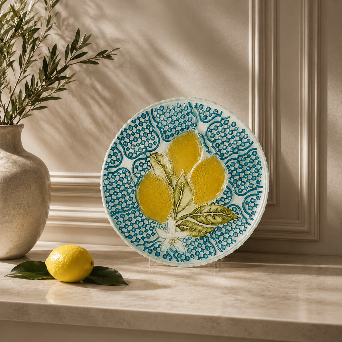 Karaca Home Lemon Decorative Plate 32 cm, 300.22.02.0435
