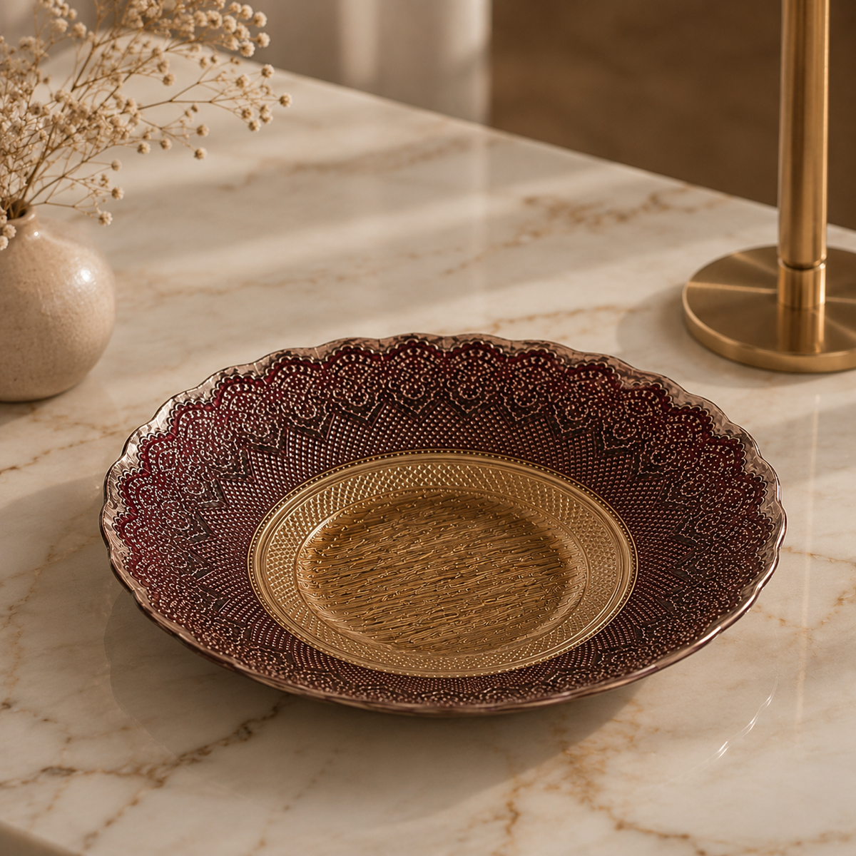 Karaca Home Palmyra Decorative Plate 33 cm, 300.22.02.0443