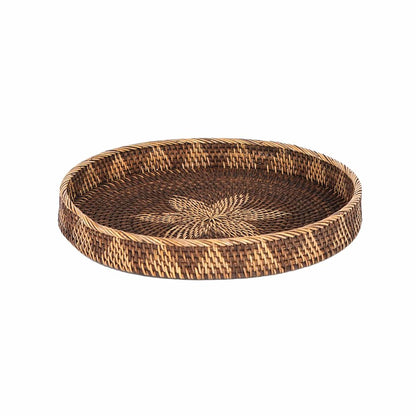 Karaca Home Antique Bohemian Rattan Tray 40 cm, 300.21.02.0116