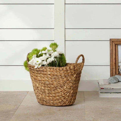 Karaca Home Lora Boho Style Wicker Oval Basket with Handles 40 cm, 300.21.02.0121