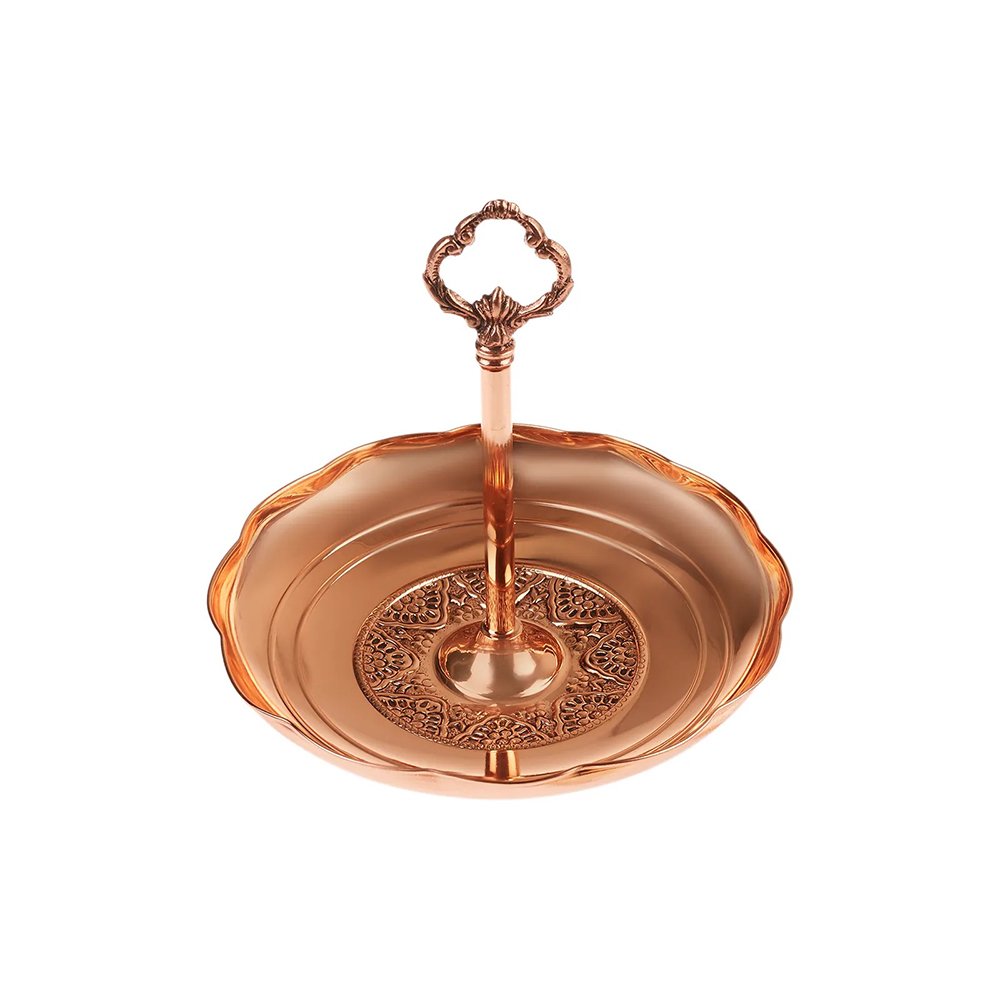 Karaca Anatolia Copper Single Layer Serving Bowl - Elegant Handled Presentation Bowl, 300.21.02.0220