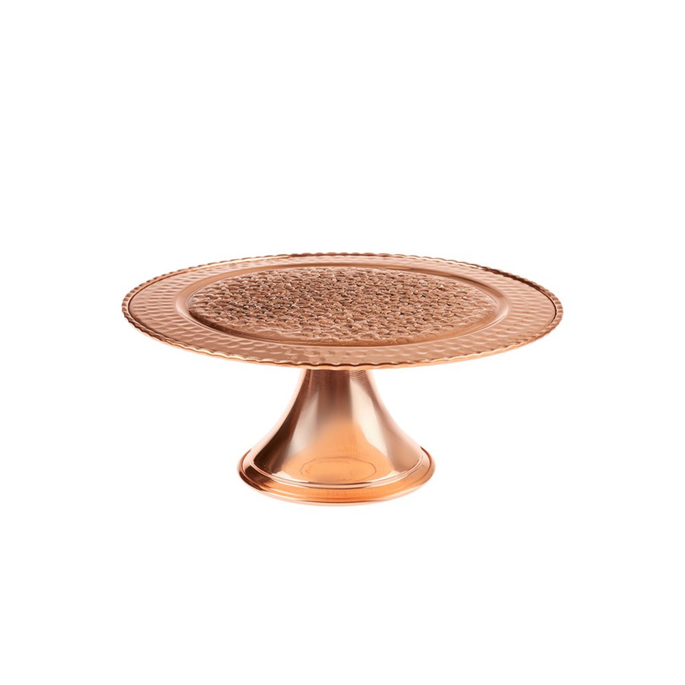 Karaca Anatolia Footed Tray Copper - Elegant Decorative Dessert & Cookie Stand, 300.21.02.0223