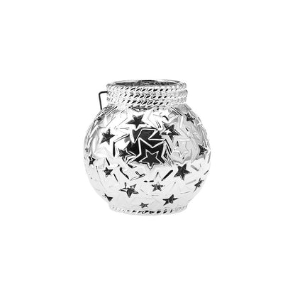 Karaca Home Star Ceramic Silver Candle Holder, 300.21.02.0358