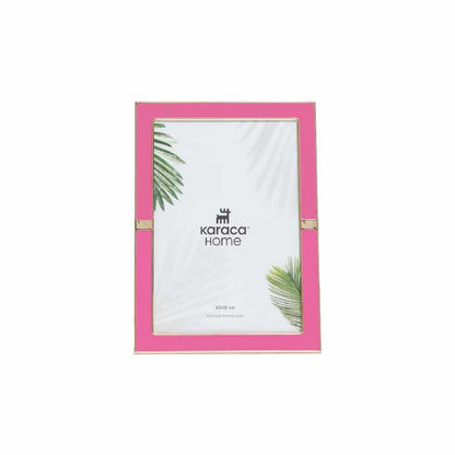 Karaca Home Jovanna Pink Photo Frame with Gold Detail - 13 x 18 cm, 300.22.02.0096