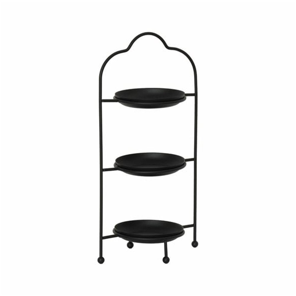 Karaca Home Colmar 3 Floor Service Plate [Black], 300.22.02.0177