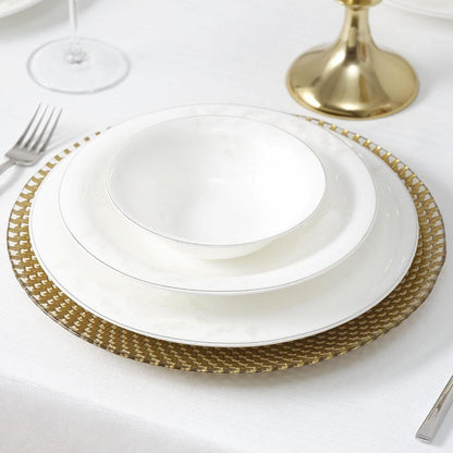 Karaca Home Lindy Gold Glass Placemat 33 cm, 300.22.02.0427