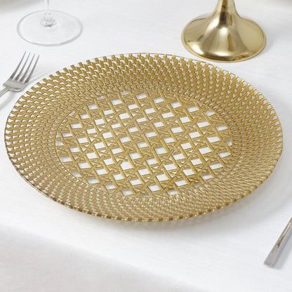 Karaca Home Lindy Gold Glass Placemat 33 cm, 300.22.02.0427